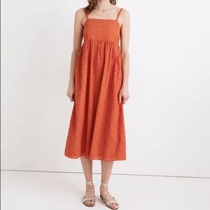 Madewell Orange Eyelet Summer Dress